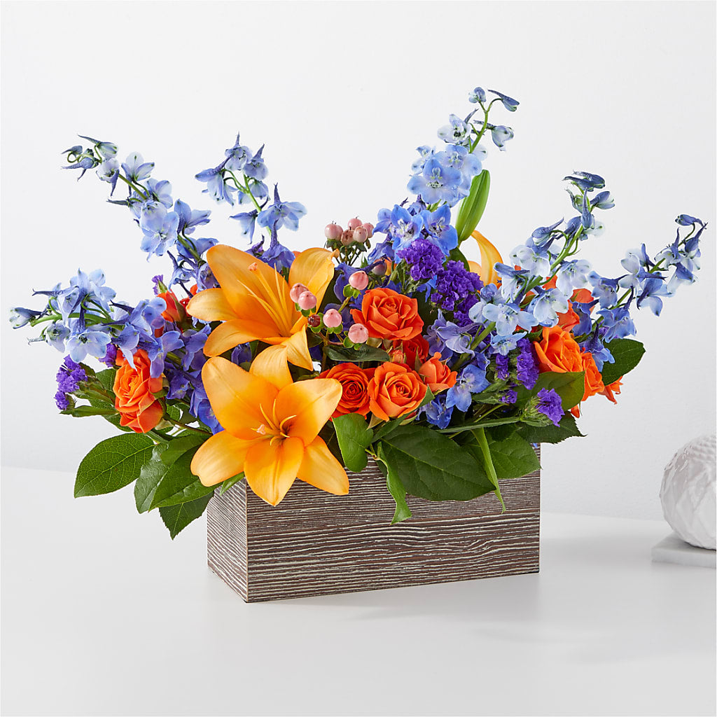Radiant Citrus Box Bouquet – Willow Blooms Floral, Marlin TX