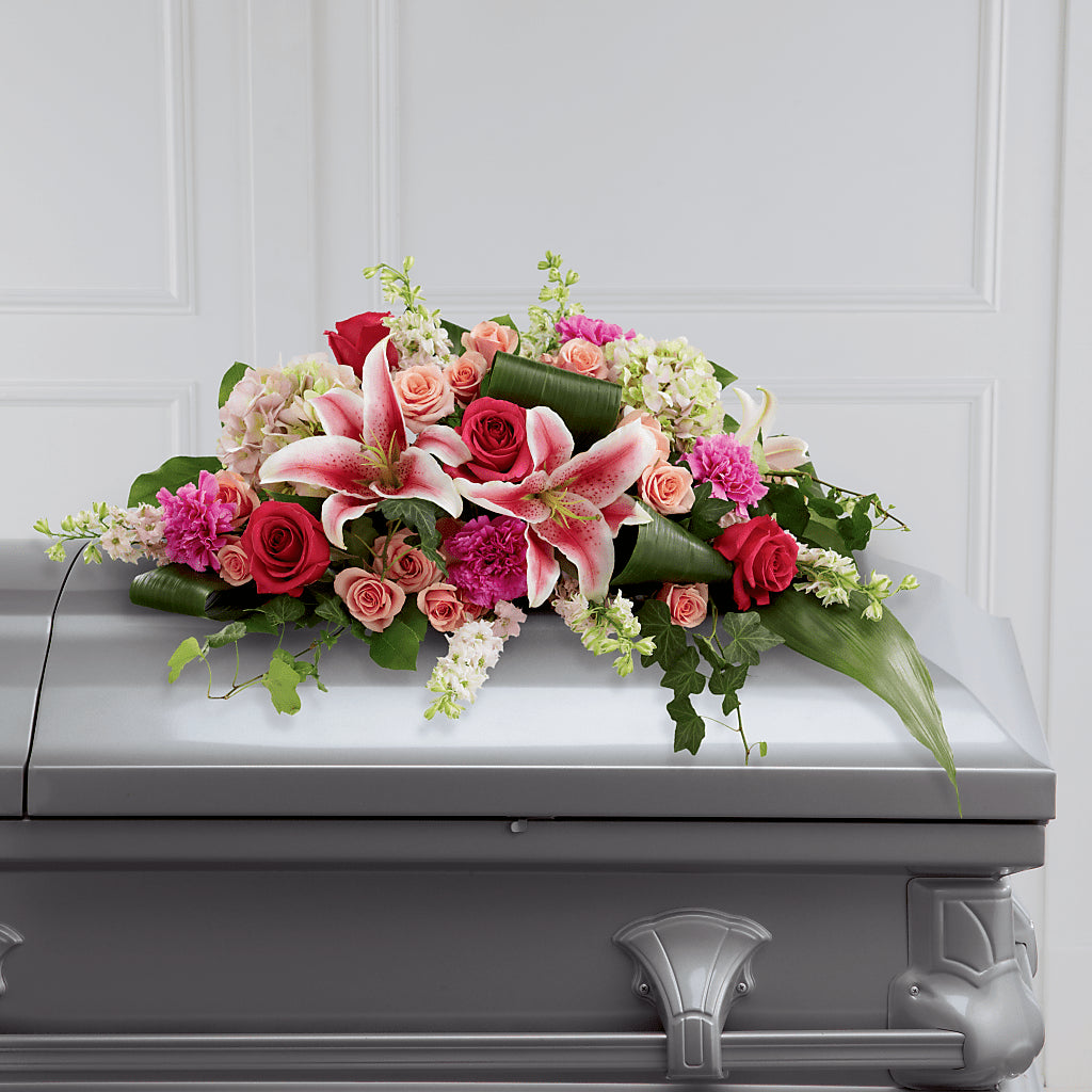 Splendid Grace Casket Spray – Willow Blooms Floral, Marlin TX