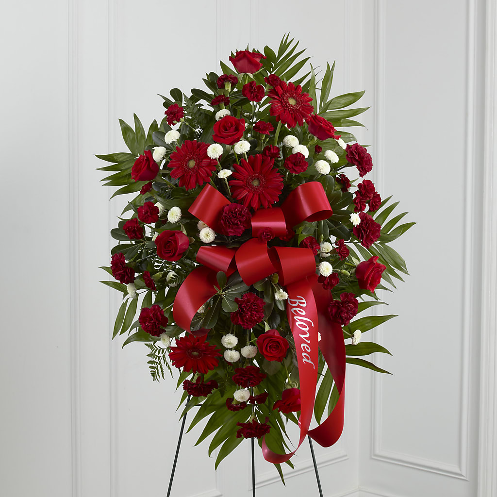 Treasured Memories Standing Spray – Willow Blooms Floral, Marlin TX
