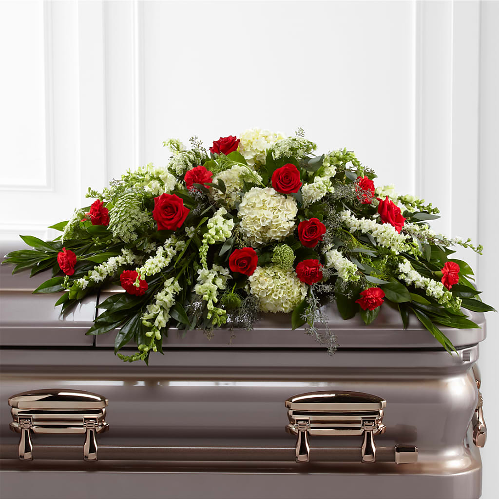 Sincerity Casket Spray – Willow Blooms Floral, Marlin TX