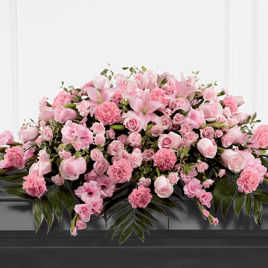Garden of Comfort Casket Spray (Standard) – Willow Blooms Floral, Marlin TX