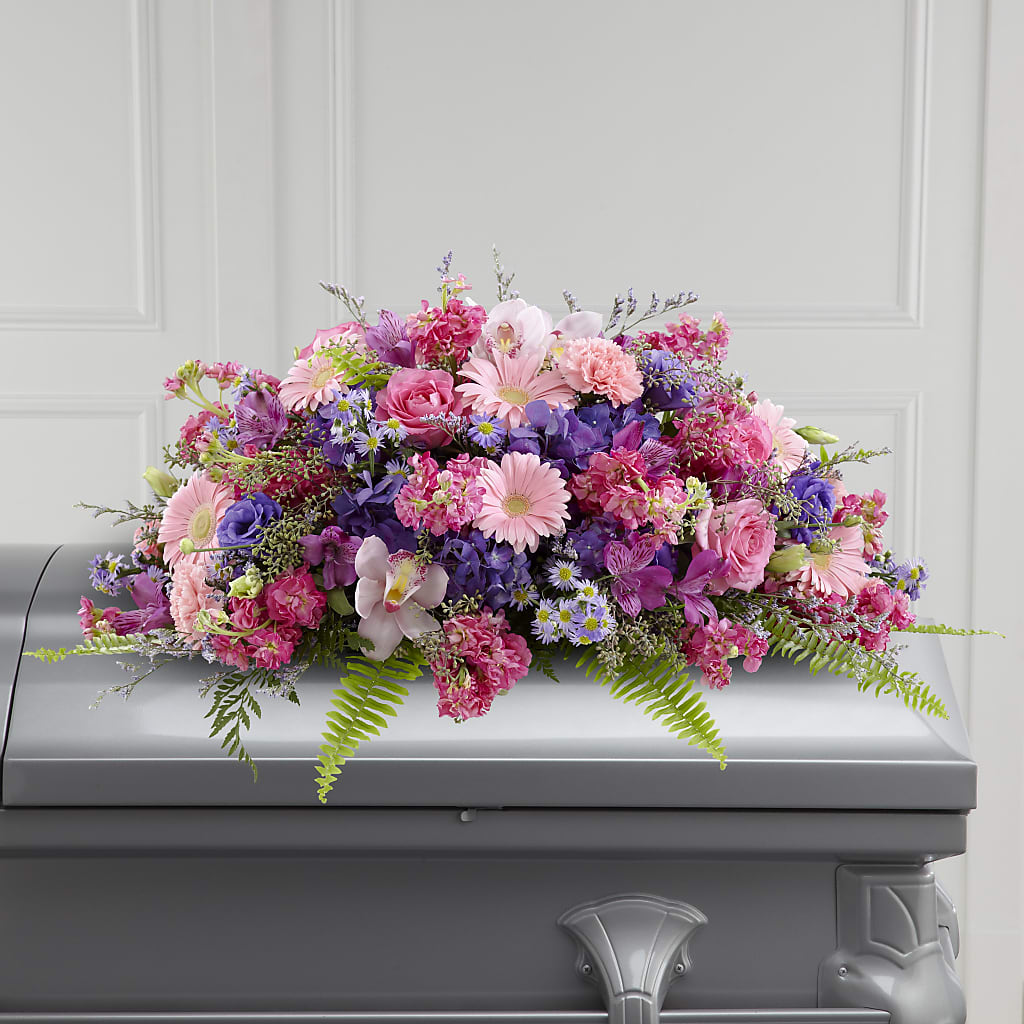 Glorious Garden Casket Spray – Willow Blooms Floral, Marlin TX