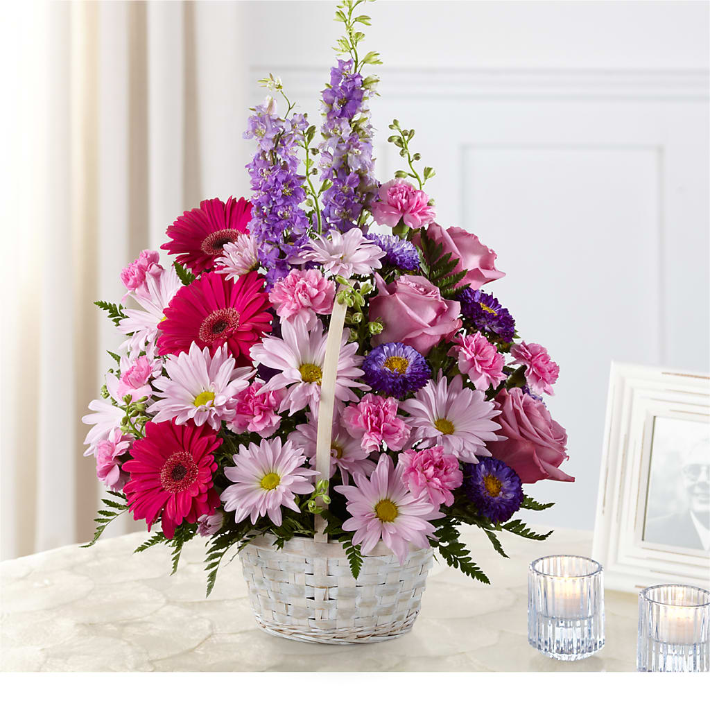 Pastel Peace Basket – Willow Blooms Floral, Marlin TX
