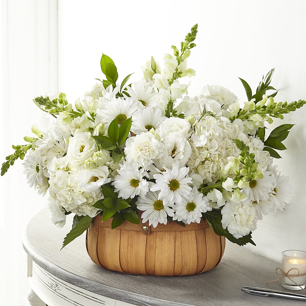 Pure Ivory Basket – Willow Blooms Floral, Marlin TX