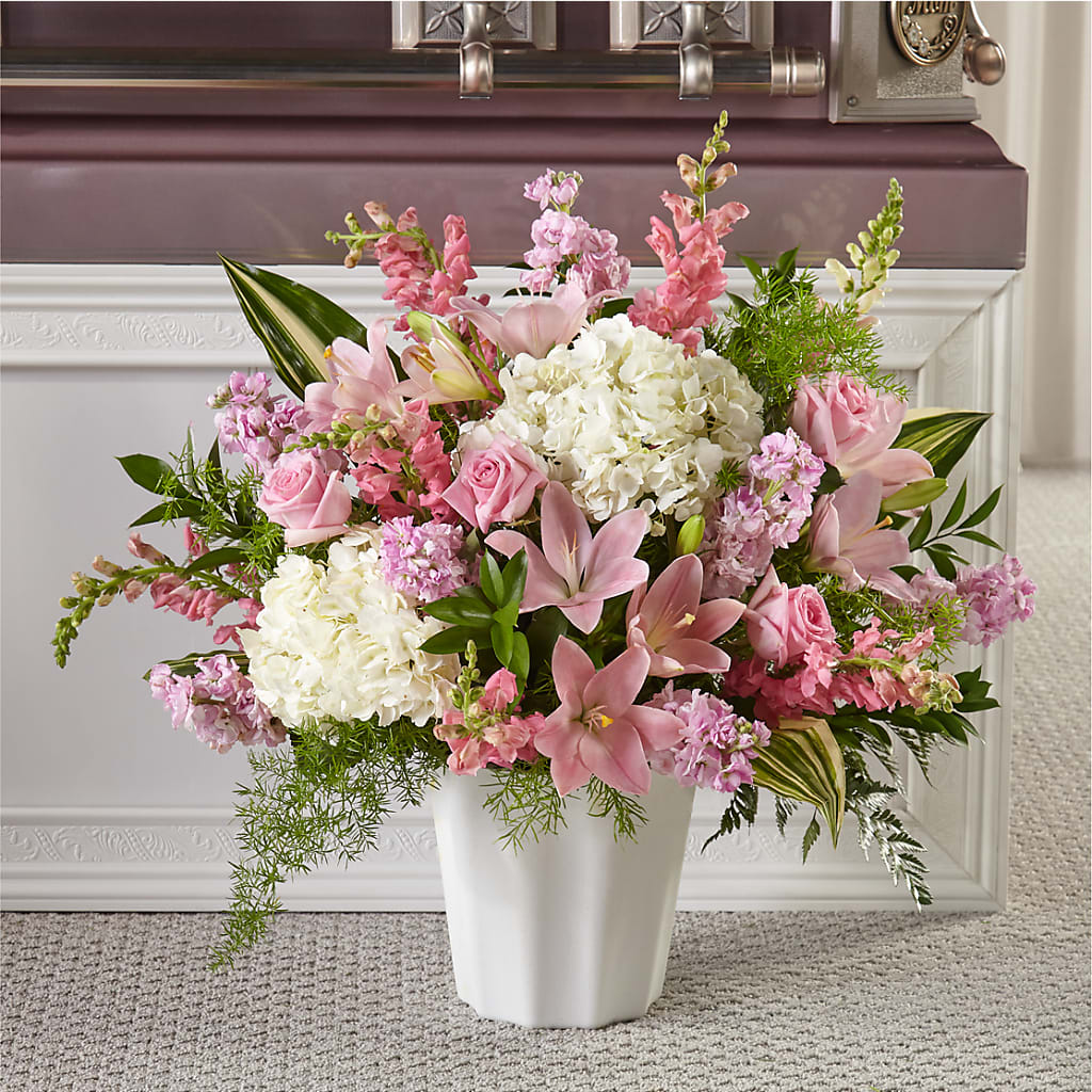 Simply Serene Floor Basket – Willow Blooms Floral, Marlin TX