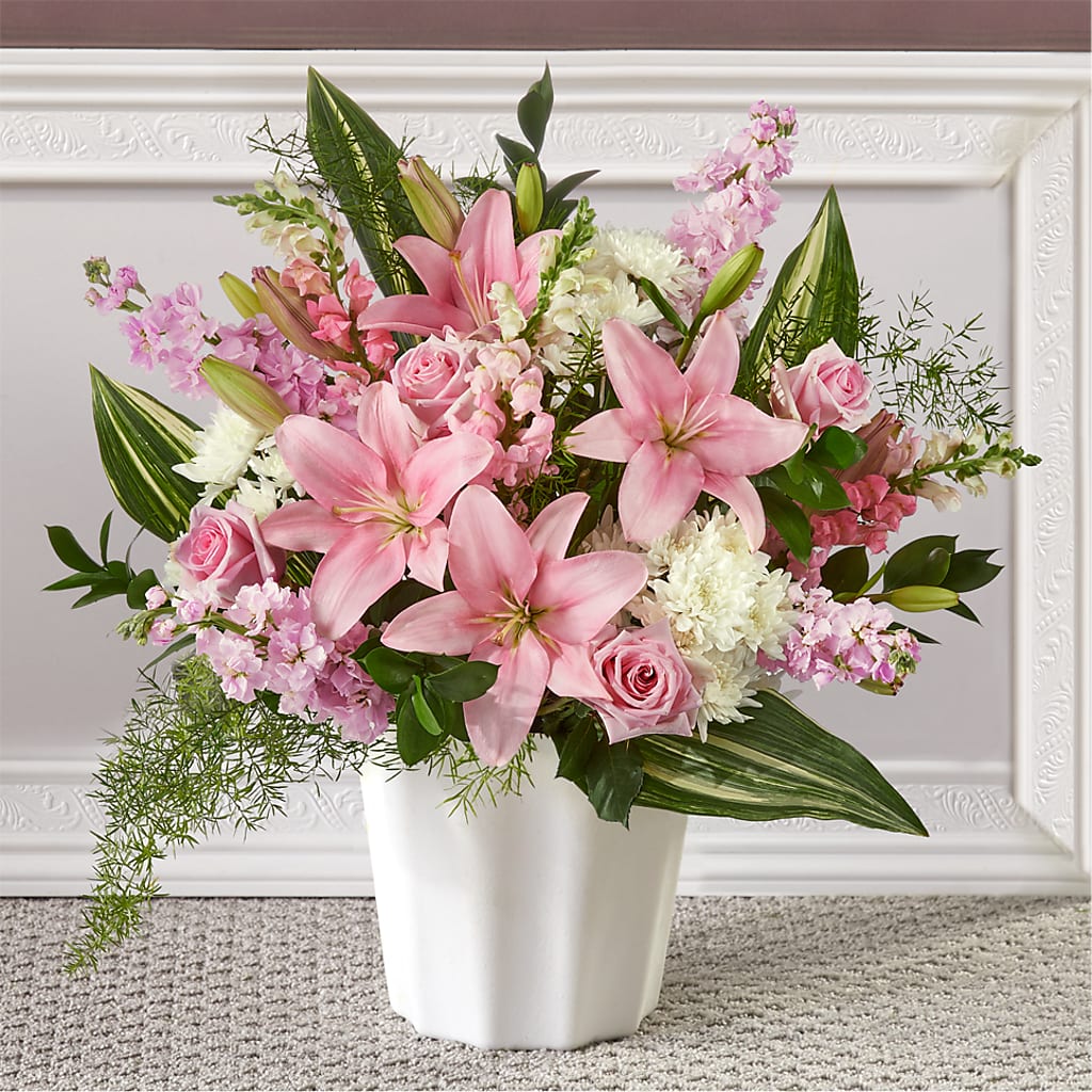 Simply Serene Floor Basket – Willow Blooms Floral, Marlin TX