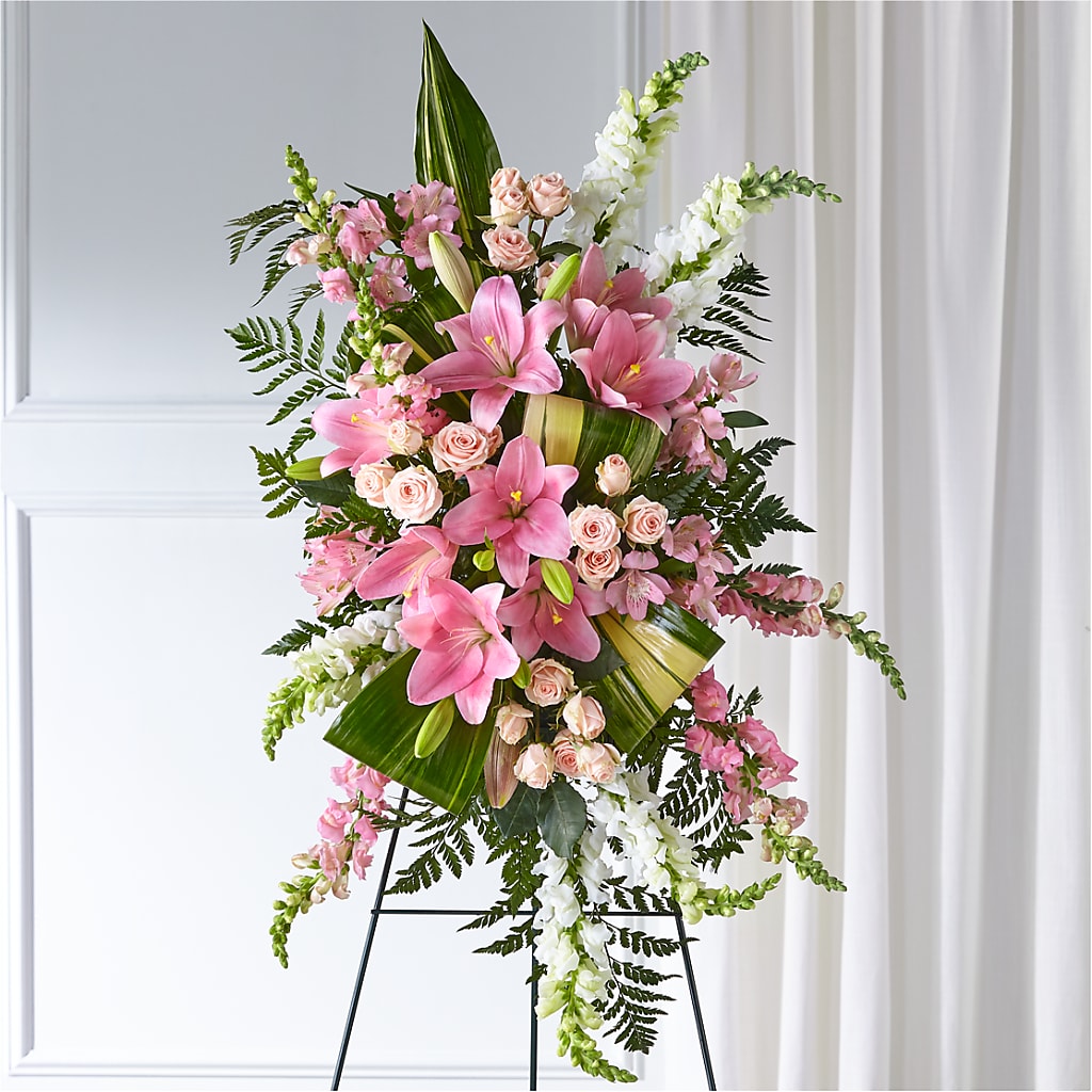 Elegant Embrace Standing Spray – Willow Blooms Floral, Marlin TX