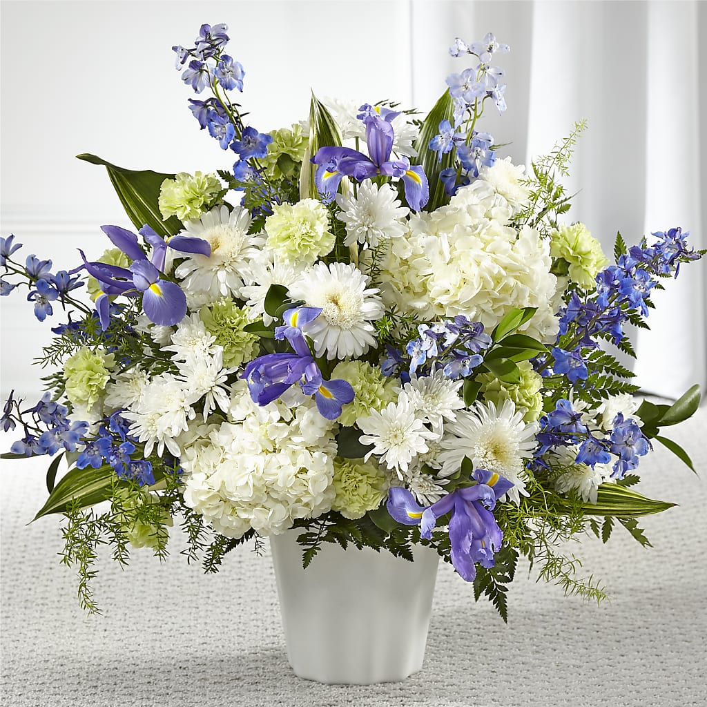 Soft Serenity Floor Basket – Willow Blooms Floral, Marlin TX