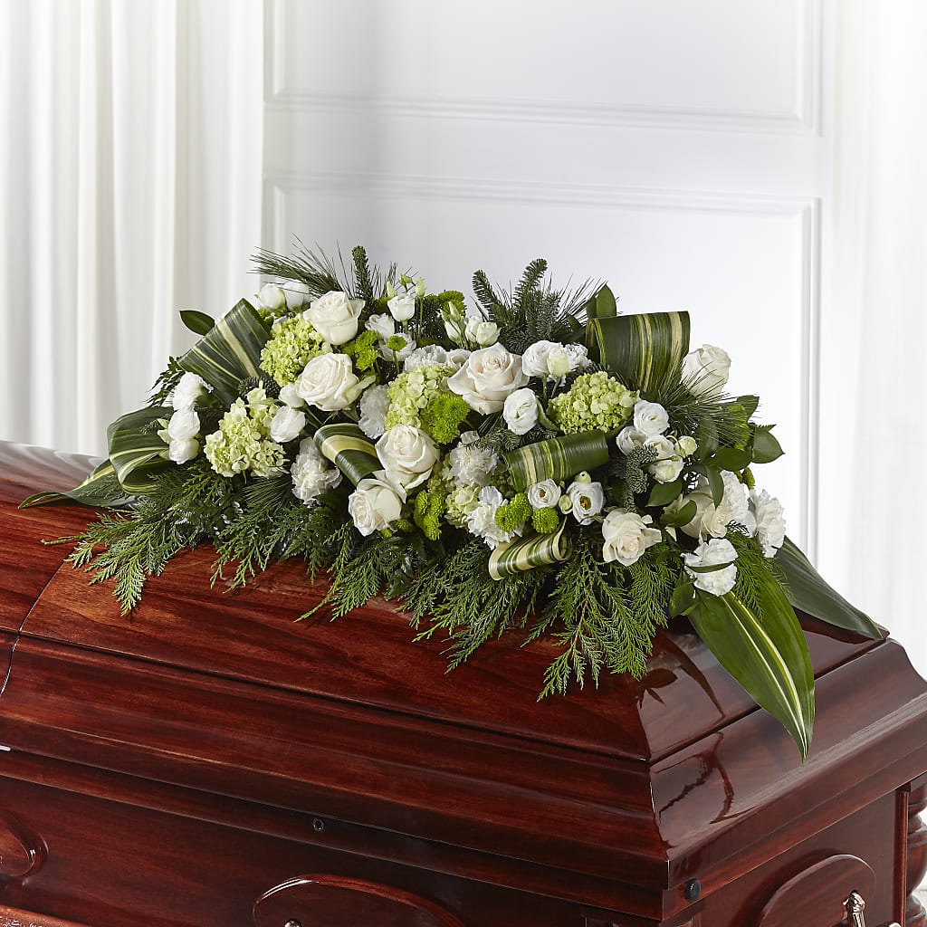 Hopeful Gesture Casket Spray – Willow Blooms Floral, Marlin TX