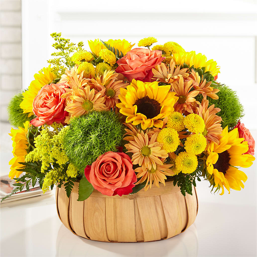 Harvest Sunflower Basket – Willow Blooms Floral, Marlin TX