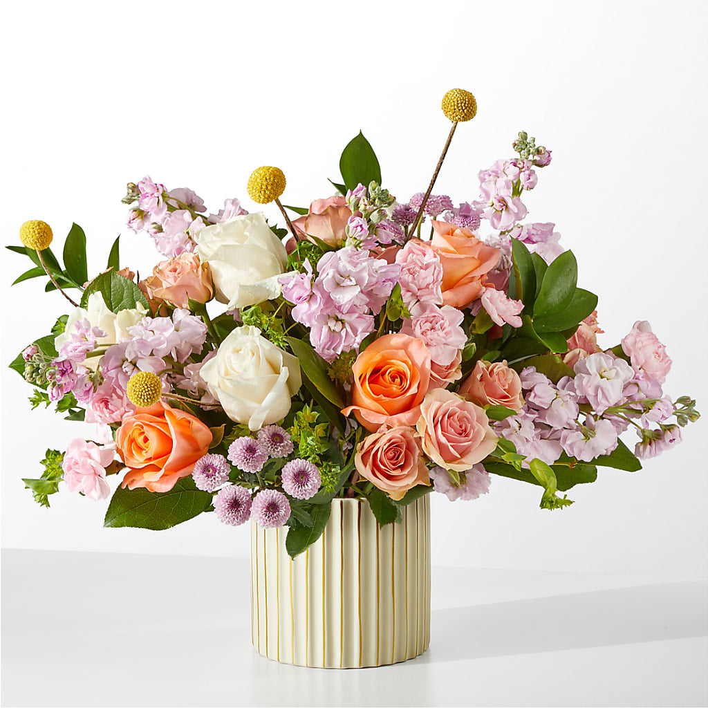 French Market Bouquet with Ivory Vase – Willow Blooms Floral, Marlin TX