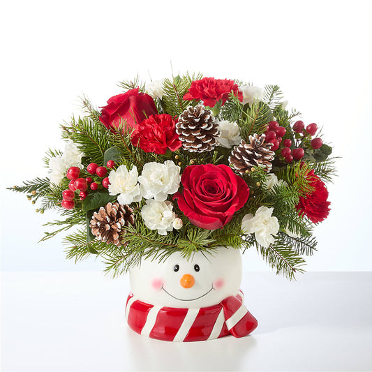 Jolly Snowman Bouquet –  Willow Blooms Floral, Marlin TX