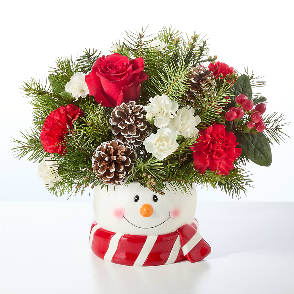 Jolly Snowman Bouquet –  Willow Blooms Floral, Marlin TX