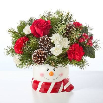 Jolly Snowman Bouquet –  Willow Blooms Floral, Marlin TX