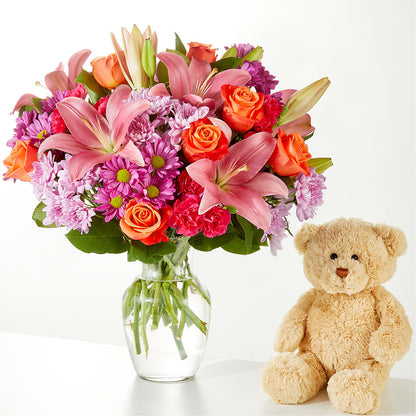 One and Only Bouquet and Bear Bundle –  Willow Blooms Floral, Marlin TX
