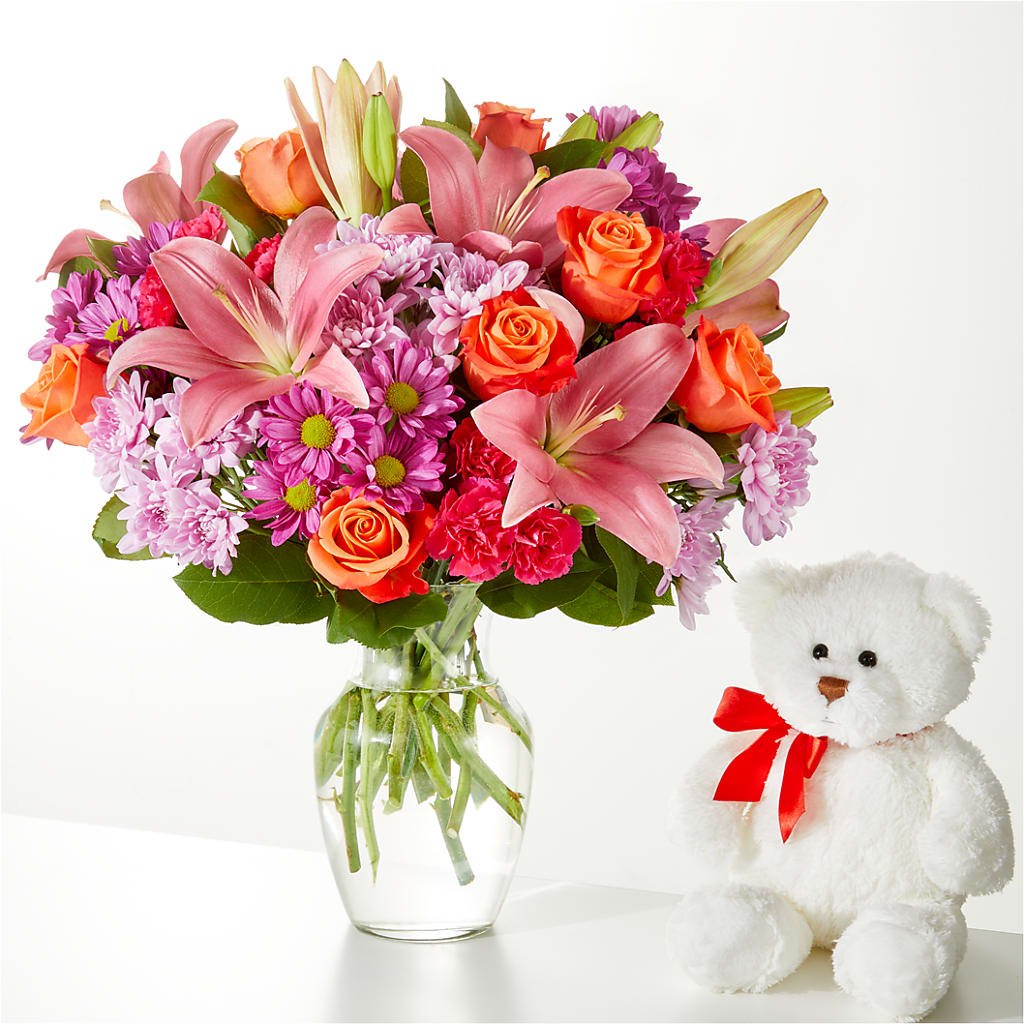 One and Only Bouquet and Bear Bundle –  Willow Blooms Floral, Marlin TX