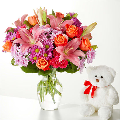 One and Only Bouquet and Bear Bundle –  Willow Blooms Floral, Marlin TX