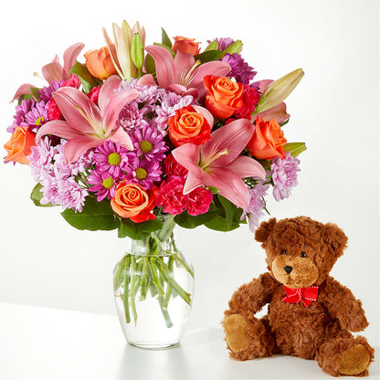 One and Only Bouquet and Bear Bundle –  Willow Blooms Floral, Marlin TX