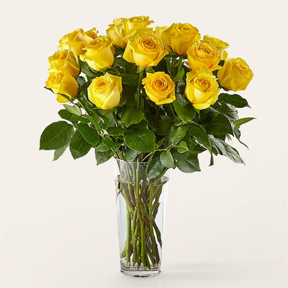 Long Stem Yellow Rose Bouquet –  Willow Blooms Floral, Marlin TX