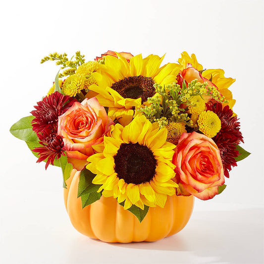 Golden Gourd Pumpkin Bouquet –  Willow Blooms Floral, Marlin TX
