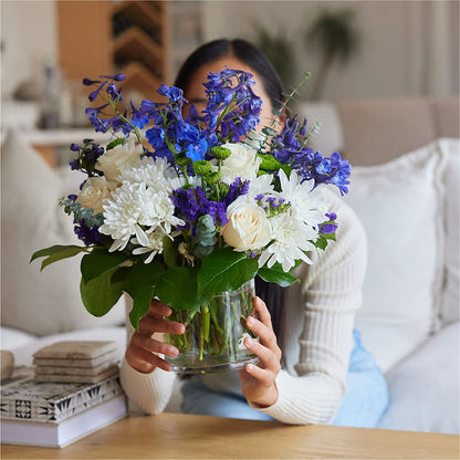 Cerulean Waves Bouquet –  Willow Blooms Floral, Marlin TX