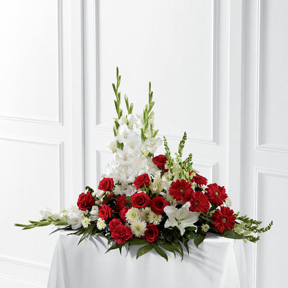 Crimson & White Arrangement –  Willow Blooms Floral, Marlin TX