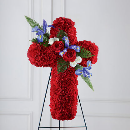 Faithful Hero Floral Cross –  Willow Blooms Floral, Marlin TX