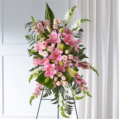 Elegant Embrace Standing Spray –  Willow Blooms Floral, Marlin TX