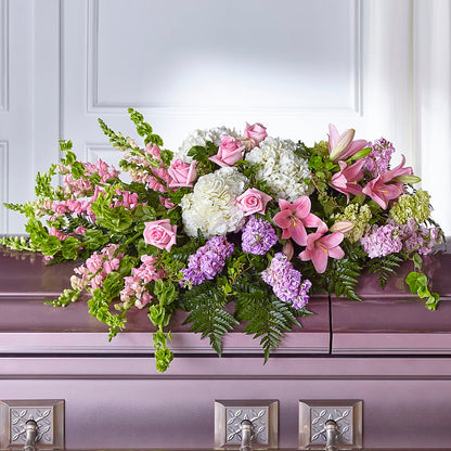 Life's Gratitude Casket Spray –  Willow Blooms Floral, Marlin TX