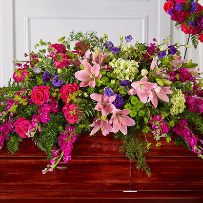 Radiant Tribute Casket Spray –  Willow Blooms Floral, Marlin TX