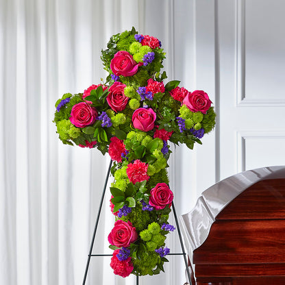 Tribute Rose Floral Cross –  Willow Blooms Floral, Marlin TX