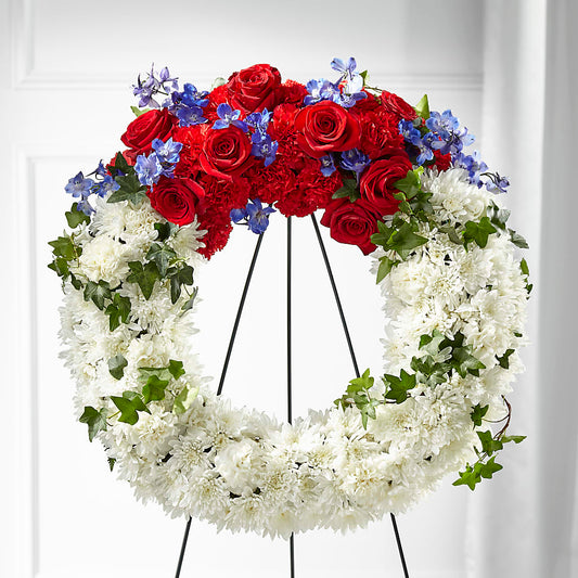 Patriotic Passion Wreath –  Willow Blooms Floral, Marlin TX