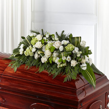 Hopeful Gesture Casket Spray –  Willow Blooms Floral, Marlin TX