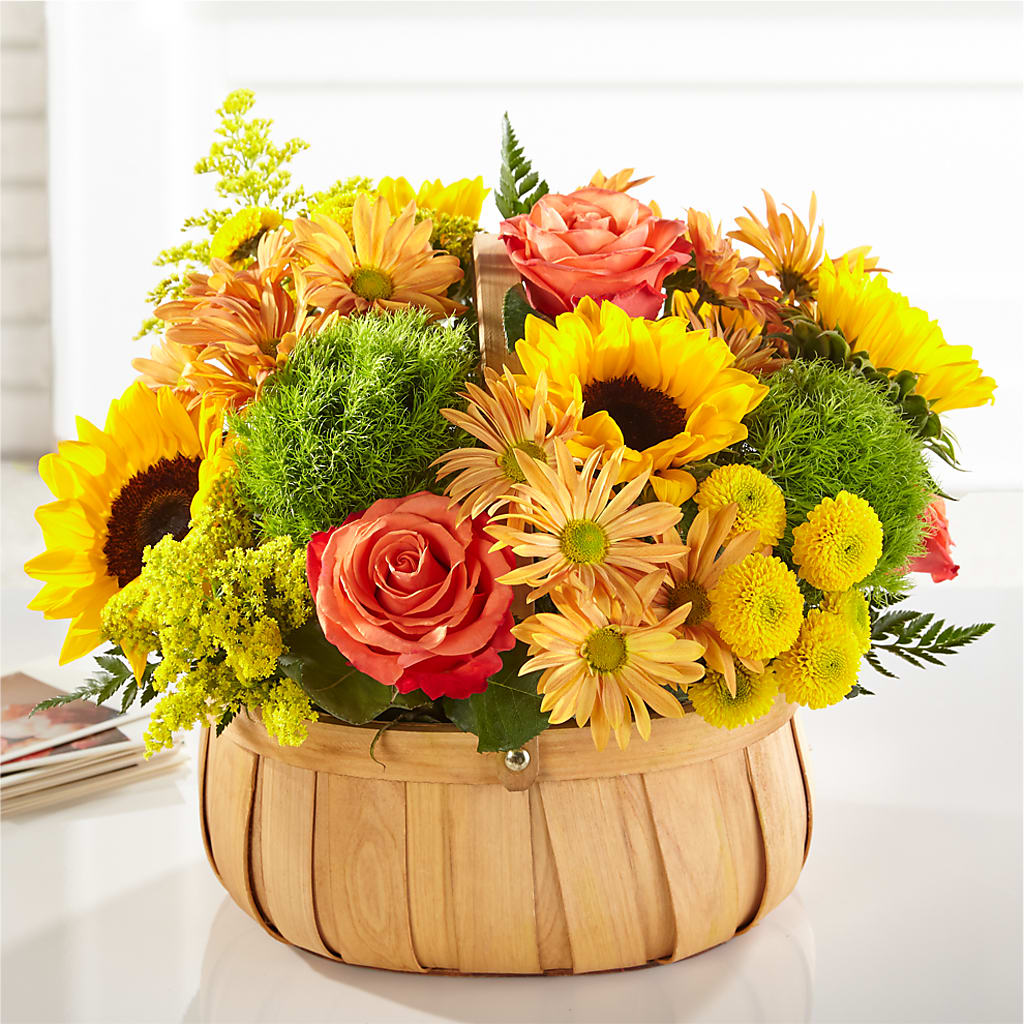 Harvest Sunflower Basket –  Willow Blooms Floral, Marlin TX