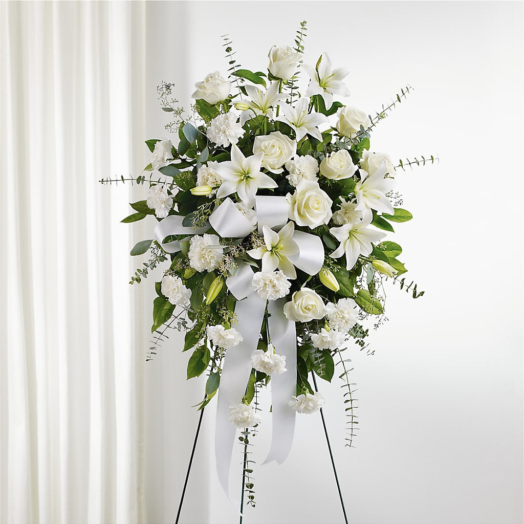 With Care Standing Spray –  Willow Blooms Floral, Marlin TX