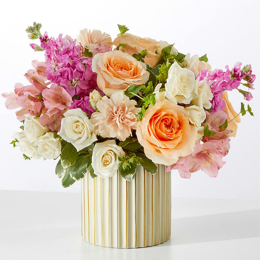 Paradise Bouquet with Ivory Vase –  Willow Blooms Floral, Marlin TX