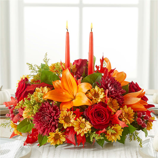 Autumn's Embrace Centerpiece –  Willow Blooms Floral, Marlin TX