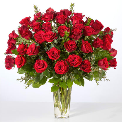 Forever Yours Fifty Stem Red Rose Bouquet –  Willow Blooms Floral, Marlin TX